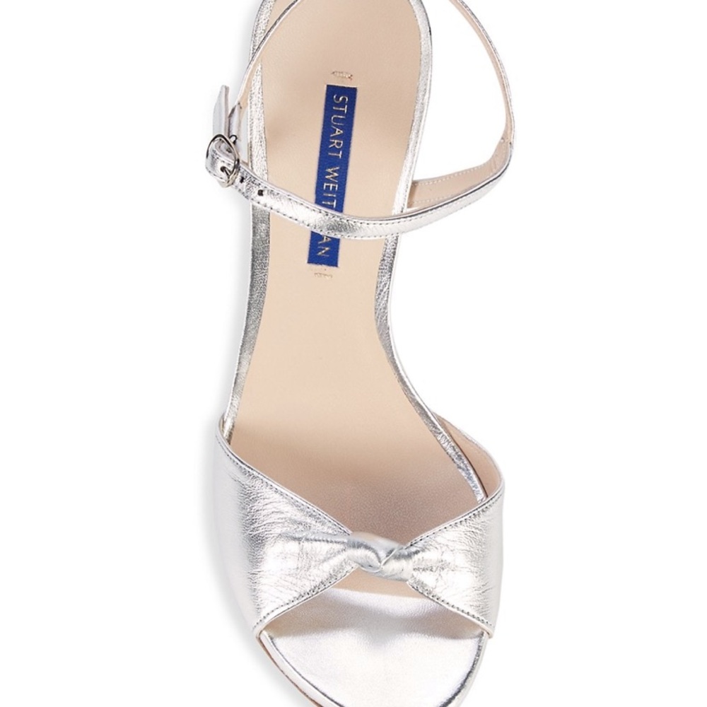 Gloria Metallic Leather Stiletto Sandals - Picture 4 of 10